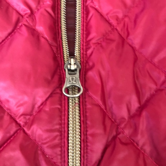 Lululemon Down For a Run Puffer Vest Berry Color - Picture 3 of 7